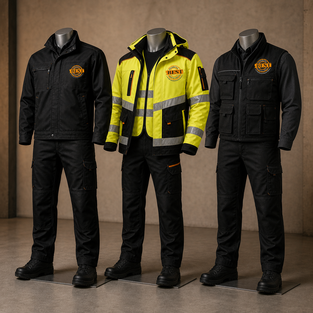 Arbeitskleidung, Arbeitsweste und Warnschutzkleidung mit BestGraphic Logo