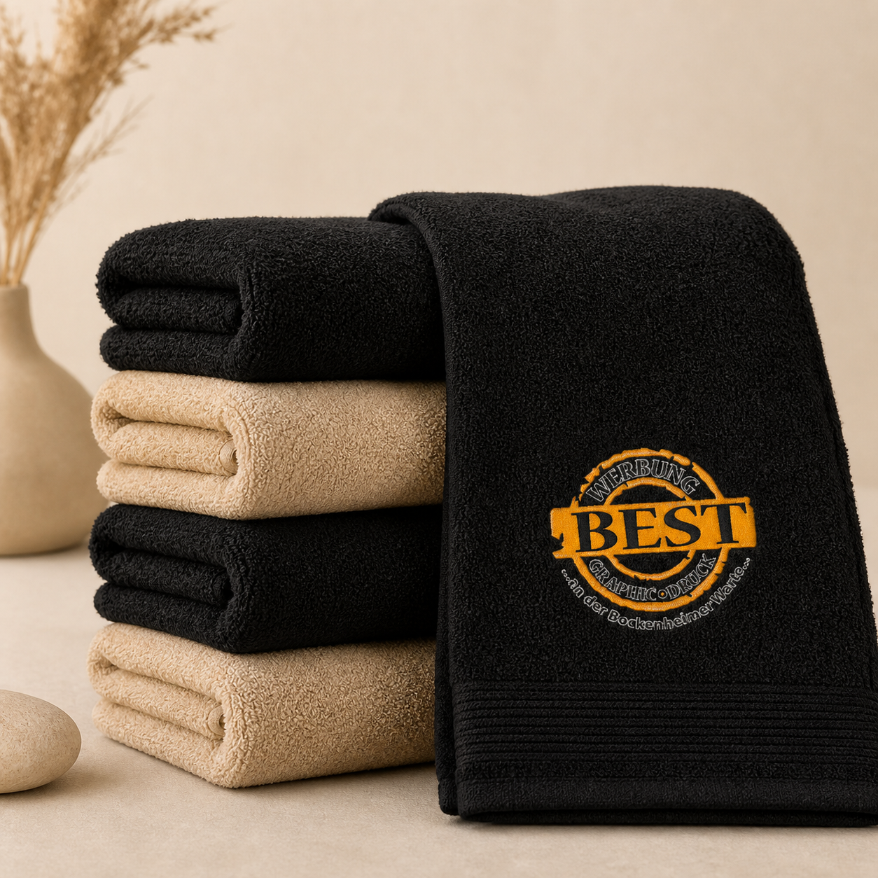 Bestickte Handtücher mit BestGraphic Logo